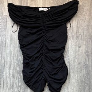 Anne Fontaine Elegant Black Off-Shoulder Top